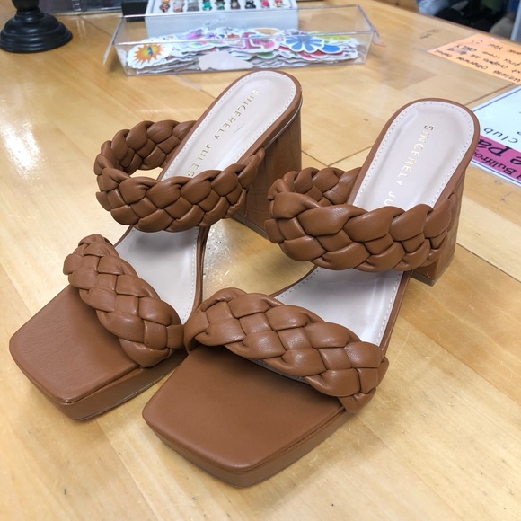 Sincerly Jules Shoes - Sincerely Jules Tan Braided Sandals